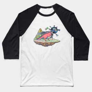 Uni Dinosaur to Space Baseball T-Shirt